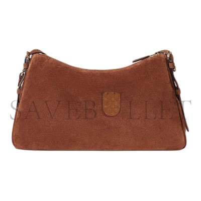 PRADA AIMÉE LARGE SUEDE SHOULDER BAG 1BC228 01 (39*23*12cm))